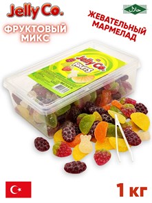 Мармелад жевательный Jelly Co Fruits (Фрукты) (7175) 1000 гр*1 кор х 8 контейнеров*1 шт 1100016455 / 7175