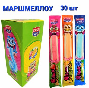 Маршмеллоу Язык вкуснямба ассорти (Канди Клаб) (ZEF035-1) 13 гр*12 бл*30 шт ZEF035-1