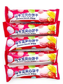 Печенье Qian Bai Tang Macaron Клубника (70110) 55 гр*1 кор х 12 упак х 20 шт 70110