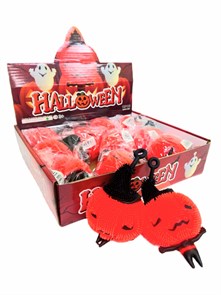 Игрушка - антистресс давилка светящаяся Тыква в пакете 12 см 1 блок х 12 шт  00-5169 00-5169