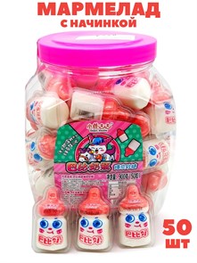 Мармелад Deep Da Da Бутылочка с начинкой (7046) 18 гр*1 кор х 6 банок х 50 шт 7046