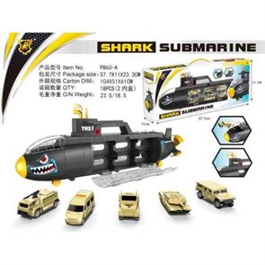 Подводная лодка Акула Shark c военной техникой 6 шт 58 х 23 х 11 см 200026279 200026279