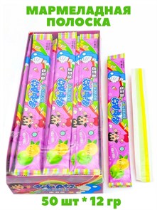Мармеладная полоска Doraemon Апельсин - яблоко (3414) 12 гр*1 кор х 12 бл х 50 шт 3414