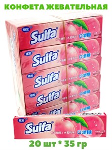 Конфета жевательная Suifa со вкусом Персика (6806) 35 гр*1 кор х 16 бл х 20 шт 6806