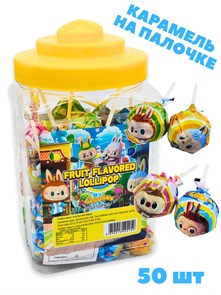 Карамель Фруктовая на палочке (2159) 21 гр*1 кор х 12 банок х 50 шт 2159-1