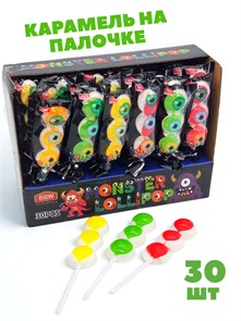 Карамель на палочке Глаза монстра BBW (00126) 15 гр*1 кор х 20 бл х 30 шт 00126