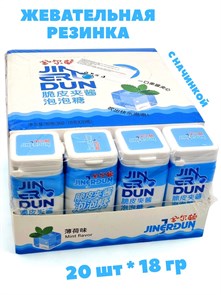 Жевательная резинка в баночке с начинкой Мята Jin Er Dun (41311) 18 гр*1 кор х 12 бл х 20 шт 41311