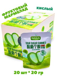 Кислый фруктовый мармелад Huitongshifin Яблоко (5832) 20 гр*1 кор х 12 бл х 20 шт 5832