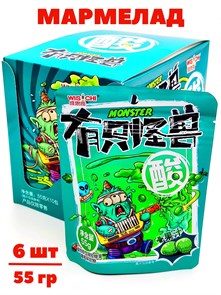 Мармелад Монстер Wischi с освежающим вкусом Винограда (6697) 55 гр*1 кор х 6 бл х 10 шт 6697-1