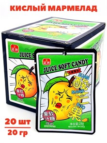 Кислый фруктовый мармелад Zhengyou (1265) 20 гр*1 кор х 12 бл х 20 шт 1265