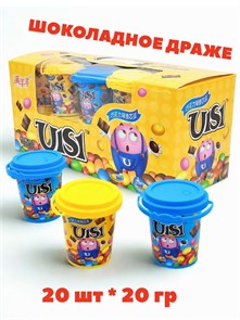 Шоколадное драже в баночке UISI (0194) 15 гр*1 кор х 12 бл х 20 шт 0194