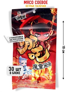 Мясо соевое Острые палочки анимэ Nezha (1782) 18 гр*1 кор х 14 упак х 30 шт 1782