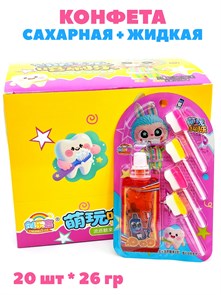 Леденцы на блистере Зубная щетка с жидкой конфетой Chuanglejia (21655) 26 гр*1 кор х 12 бл х 20 шт 21655