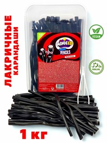 Мармелад Minicco Pencils Black палочки Лакрица Vegan (19500991) 1000 гр*1 кор х 8 контейнеров*1 шт 19500991