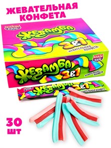 Конфета жевательная Жевамба 3в1 (Канди Клаб) (CHW053) 12 гр*12 бл*30 шт CHW053