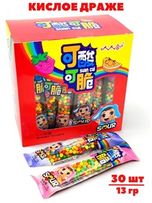 Драже кислые шарики мини Suan Cui (0533) 13 гр*1 кор х 20 бл х 30 шт 0533