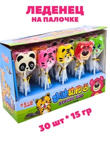 Леденец на палочке Забавные мордашки MangGuo XiaoDi (42026) 15 гр*1 кор х 20 бл х 30 шт 42026