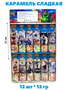 Карамель сладкая Знаки зодиака в бутылочке стекло (63191) 12 гр*24 бл*12 шт 63191