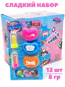 Сладкий набор Зубастик карамель с фруктовым порошком (19431) 8 гр*1 кор х 16 бл х 12 шт 19431