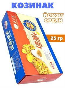 Козинак из орехов с миндалем с йогуртовым вкусом Laoquqinghuai (40780) 25 гр*1 кор х 12 бл х 20 шт 40780