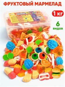 Мармелад жевательный GUMMY BOX МИКС 6 видов (11699) 1 кг*1 кор х 12 контейнеров*1 шт 11699