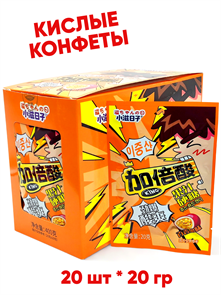 Кислые фруктовые конфеты King Маракуйя (41809) 20 гр*1 кор х 12 бл х 20 шт 41809