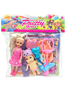 Набор Кукла с пупсом и аксессуарами в пакете 22 х 22 см RZ388-33 RZ388-33