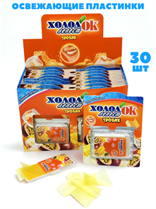 Конфеты освежающие Холодок лепесток со вкусом Тропических фруктов (CL-293) 0,6 гр*20 бл*30 шт CL-293