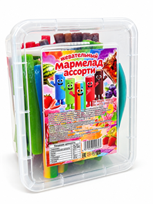 Мармелад жевательный GUMMY BOX Трубочки большие (BOX45367) 1 кг*1 кор х 12 контейнеров*1 шт BOX45367