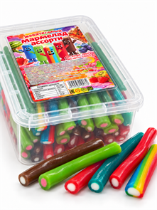 Мармелад жевательный GUMMY BOX Трубочки большие (BOX45367) 1 кг*1 кор х 12 контейнеров*1 шт BOX45367
