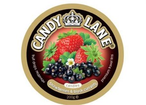 Леденцы фруктовые Candy Lane Клубника и черная смородина ж/б (CL-1-9) 200 гр*4 бл*6 шт CL-1-9