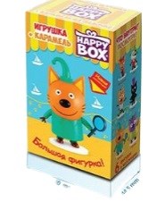 HAPPY BOX Три кота фигурка + карамель в коробочке 30гр (НВ-12-6) 1 кор х 4 бл х 10 шт НВ-12-6