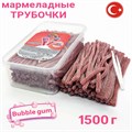 Мармеладная радуга 1500гр трубочки в кислой обсыпке со вкусом Бабл-гам(±150 шт)(CM-316)1кор*8бл*1 шт CM-316 - фото 14178