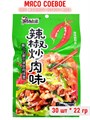 Мясо соевое со вкусом жареного острого мяса QIAOPIDUO (71850) 22 гр*1 кор х 14 упак х 30 шт 71850 - фото 20566
