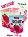 Кислый фруктовый мармелад Huitongshifin Клубника (5801) 20 гр*1 кор х 12 бл х 20 шт 5801 - фото 21179