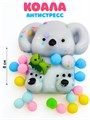 Игрушка - антистресс давилка Коала в пакете 8 см 1 блок х 16 шт  00-6373 00-6373