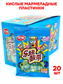 Кислые фруктовые мармеладные пластинки Lechao Черника (25013) 26 гр*1 кор х 12 бл х 20 шт 25013