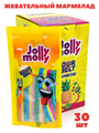 Мармелад жевательный JOLLY MOLLY SOUR BELT RAINBOW кислые ремешки тутти фрутти 70 гр*6 бл*24 шт AF0011